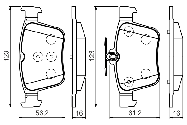 BOSCH 0 986 494 658 Kit pastiglie freno, Freno a disco