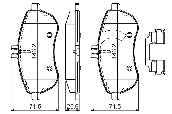 BOSCH 0 986 494 667 Kit pastiglie freno, Freno a disco