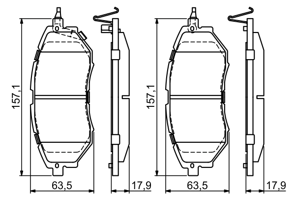 BOSCH 0 986 494 679 Bremsbelagsatz, Scheibenbremse