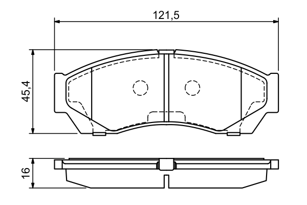BOSCH 0 986 494 681 Bremsbelagsatz, Scheibenbremse