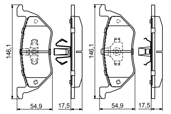 BOSCH 0 986 494 683 Bremsbelagsatz, Scheibenbremse