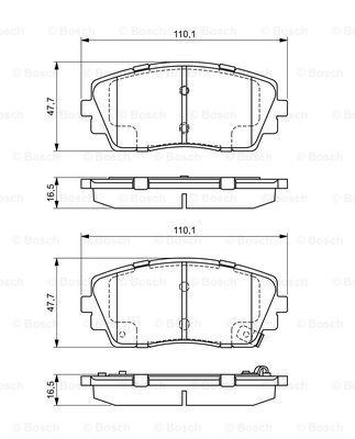 BOSCH 0 986 494 688 Kit pastiglie freno, Freno a disco