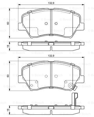 BOSCH 0 986 494 691 Kit pastiglie freno, Freno a disco-Kit pastiglie freno, Freno a disco-Ricambi Euro