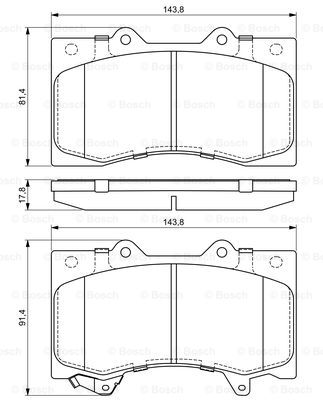 BOSCH 0 986 494 693 Kit pastiglie freno, Freno a disco-Kit pastiglie freno, Freno a disco-Ricambi Euro