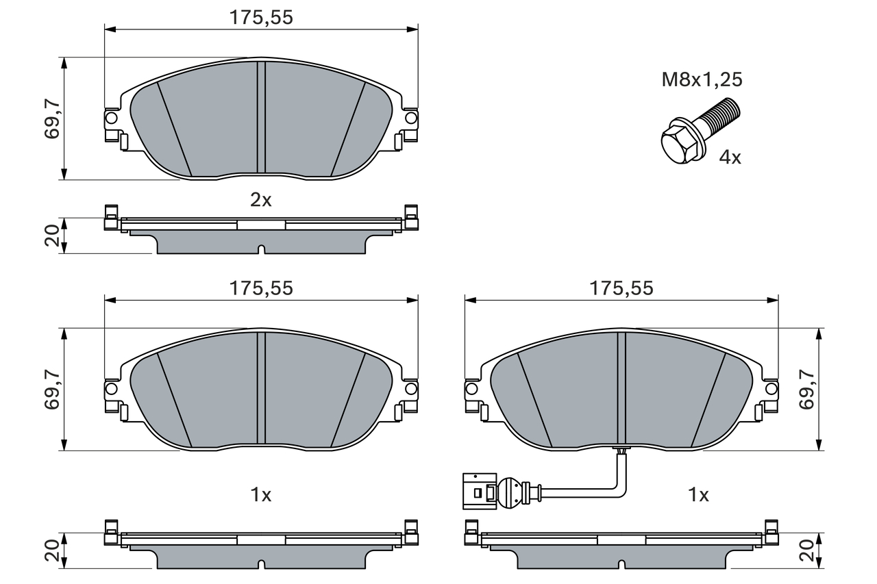 BOSCH 0 986 494 704 set...