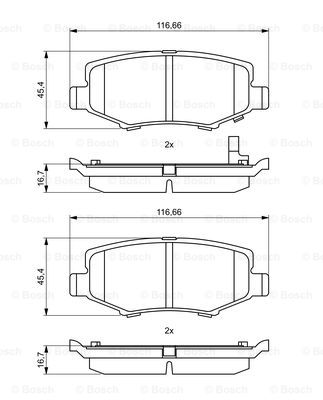 BOSCH 0 986 494 706 Kit pastiglie freno, Freno a disco