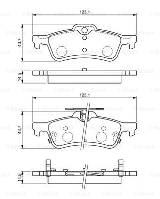 BOSCH 0 986 494 719 Kit pastiglie freno, Freno a disco