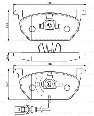 BOSCH 0 986 494 721 Kit pastiglie freno, Freno a disco