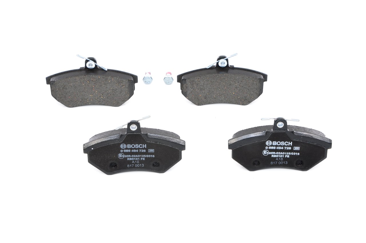 BOSCH 0 986 494 726 Bremsbelagsatz, Scheibenbremse