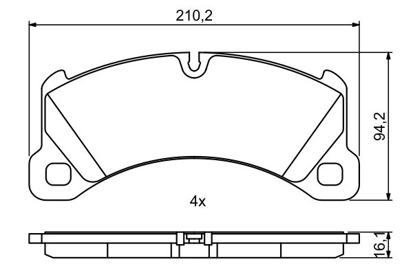 BOSCH 0 986 494 757 Kit pastiglie freno, Freno a disco