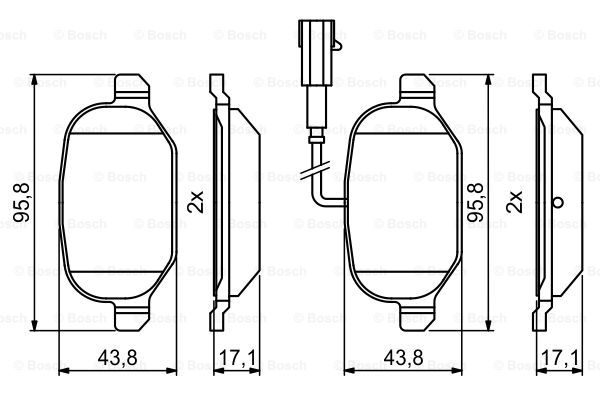 BOSCH 0 986 494 776 Kit pastiglie freno, Freno a disco-Kit pastiglie freno, Freno a disco-Ricambi Euro