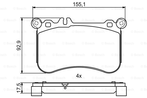 BOSCH 0 986 494 780 Kit pastiglie freno, Freno a disco