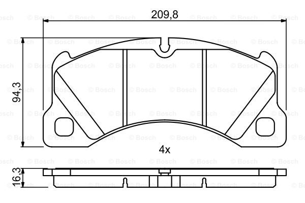 BOSCH 0 986 494 787 Kit pastiglie freno, Freno a disco