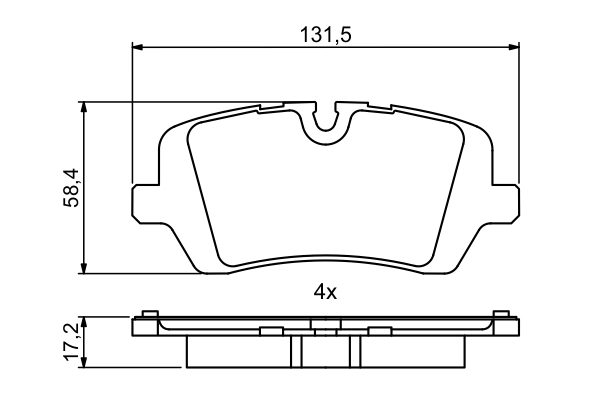 BOSCH 0 986 494 810 Bremsbelagsatz, Scheibenbremse