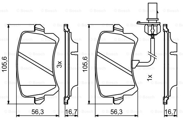 BOSCH 0 986 494 814 Kit pastiglie freno, Freno a disco