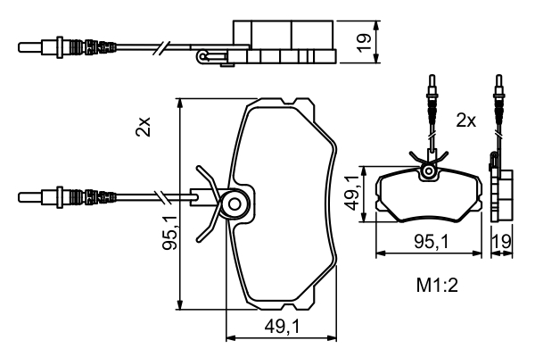 BOSCH 0 986 494 849 Bremsbelagsatz, Scheibenbremse