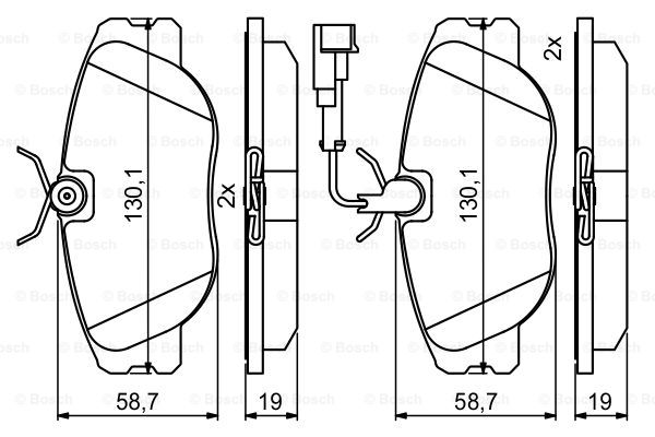 BOSCH 0 986 494 851 Kit pastiglie freno, Freno a disco-Kit pastiglie freno, Freno a disco-Ricambi Euro