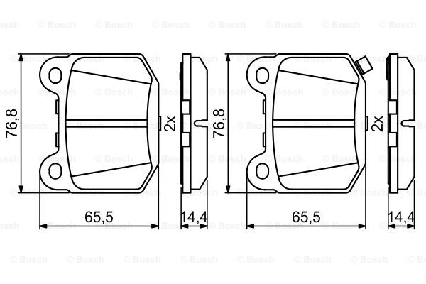 BOSCH 0 986 494 865 Kit pastiglie freno, Freno a disco-Kit pastiglie freno, Freno a disco-Ricambi Euro