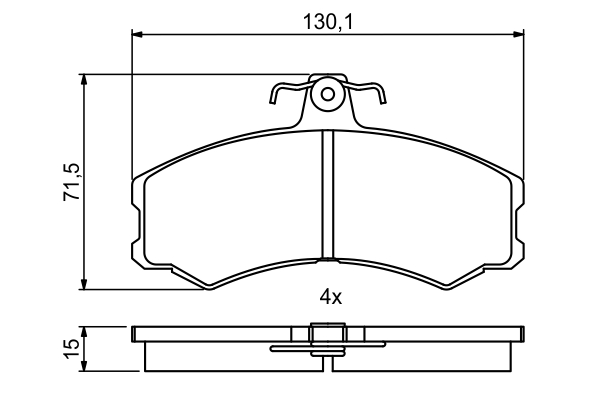 BOSCH 0 986 494 866 Bremsbelagsatz, Scheibenbremse
