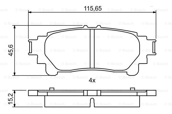 BOSCH 0 986 494 873 Kit pastiglie freno, Freno a disco