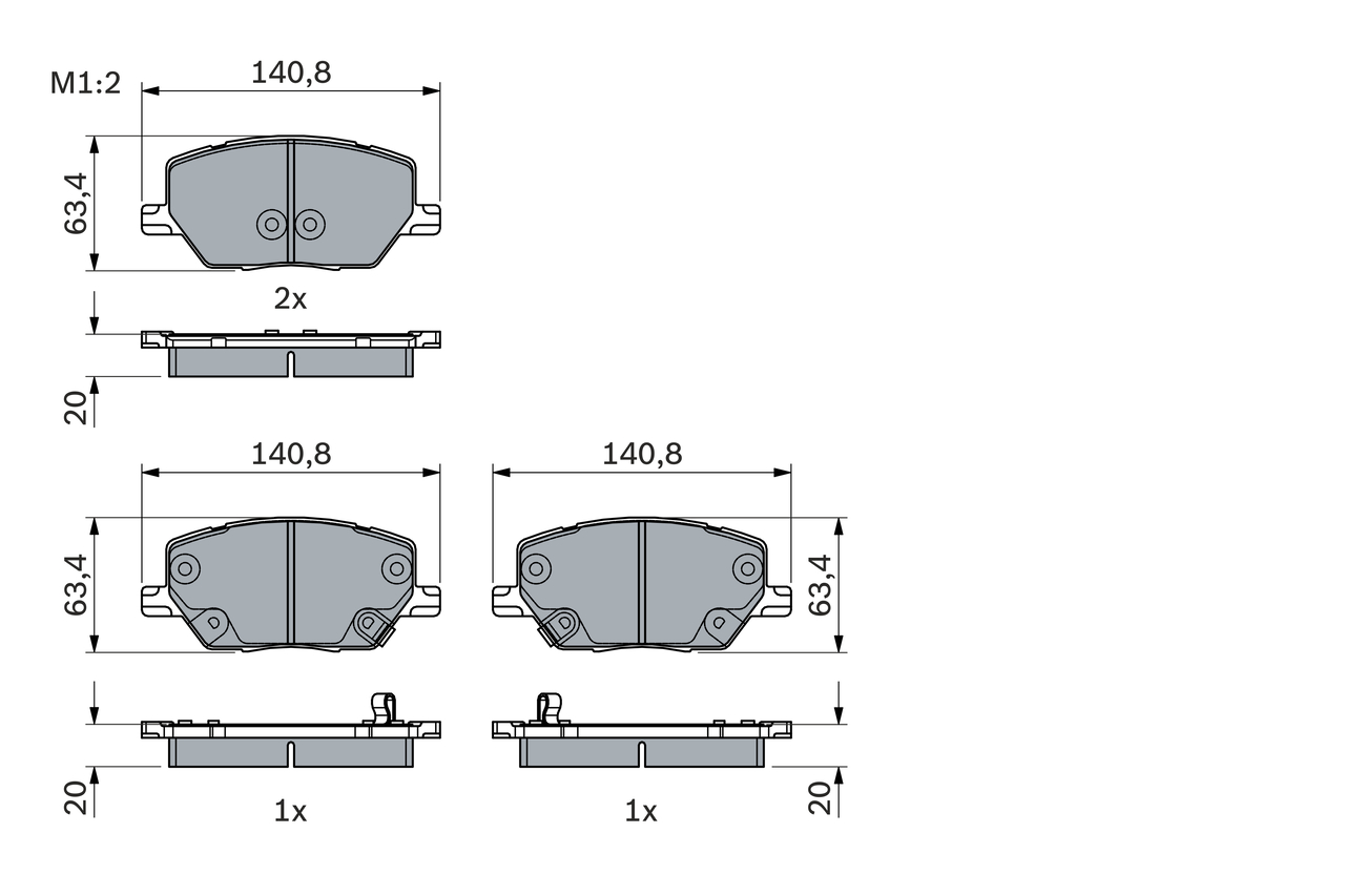 BOSCH 0 986 494 941 Kit pastiglie freno, Freno a disco-Kit pastiglie freno, Freno a disco-Ricambi Euro