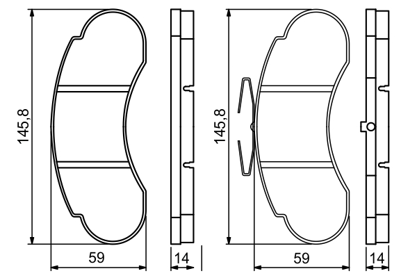 BOSCH 0 986 494 942 Bremsbelagsatz, Scheibenbremse