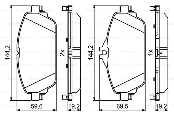 BOSCH 0 986 494 951 Kit pastiglie freno, Freno a disco