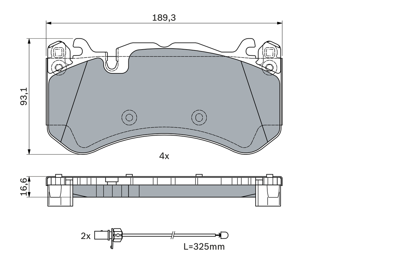 BOSCH 0 986 494 973 Kit pastiglie freno, Freno a disco-Kit pastiglie freno, Freno a disco-Ricambi Euro