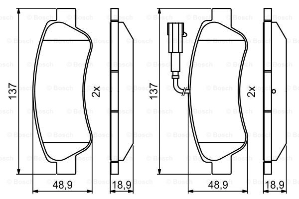 BOSCH 0 986 494 994 Kit pastiglie freno, Freno a disco-Kit pastiglie freno, Freno a disco-Ricambi Euro