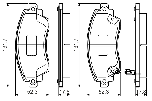 BOSCH 0 986 495 132 Kit pastiglie freno, Freno a disco