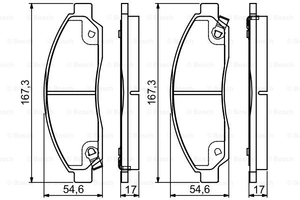 BOSCH 0 986 495 159 Kit pastiglie freno, Freno a disco-Kit pastiglie freno, Freno a disco-Ricambi Euro