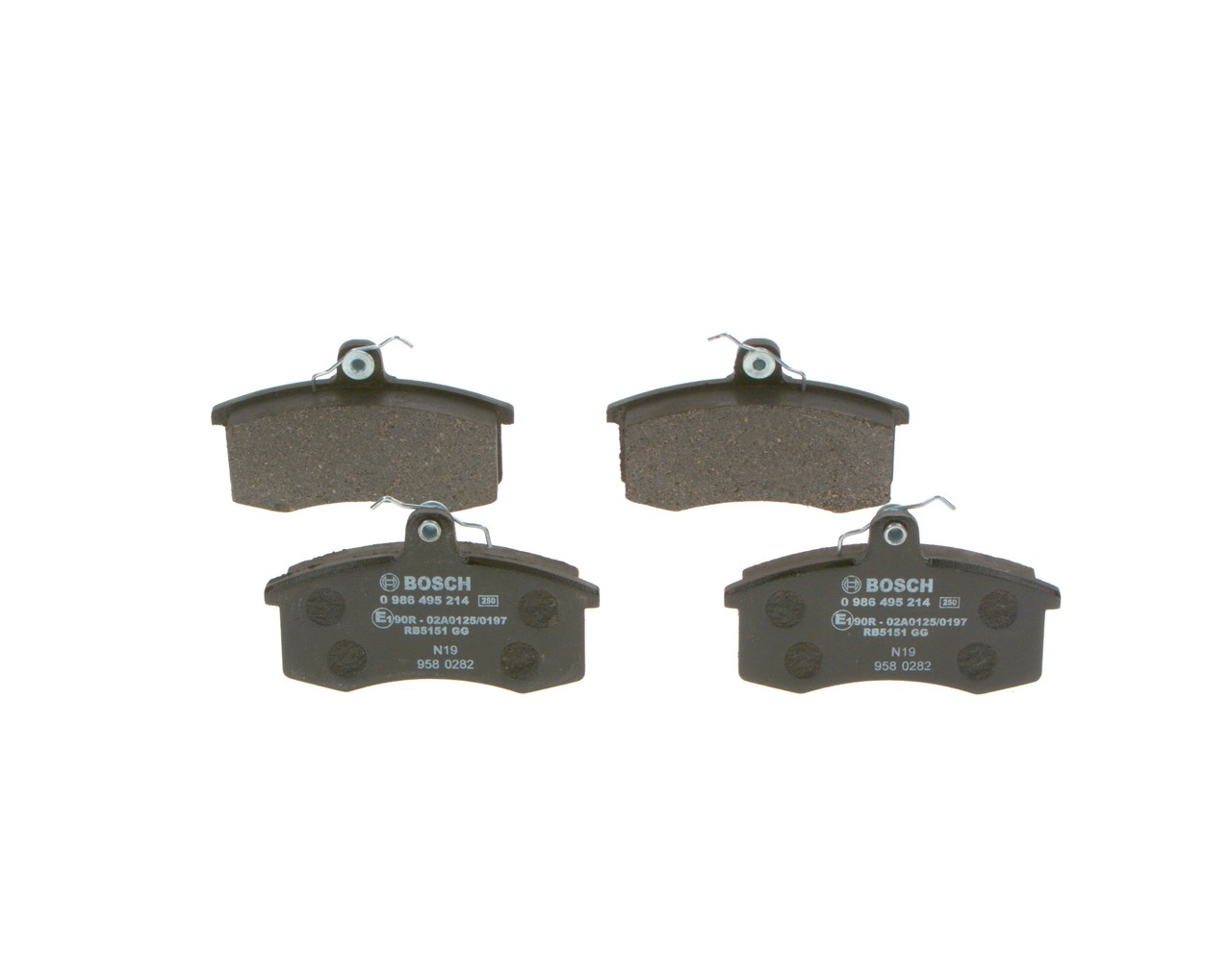 BOSCH 0 986 495 214 Bremsbelagsatz, Scheibenbremse