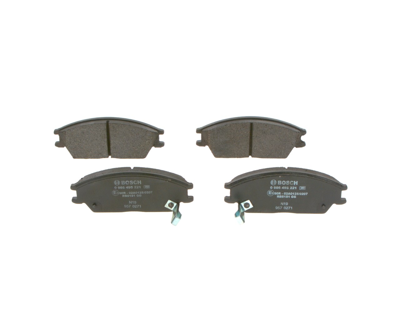 BOSCH 0 986 495 221 Bremsbelagsatz, Scheibenbremse