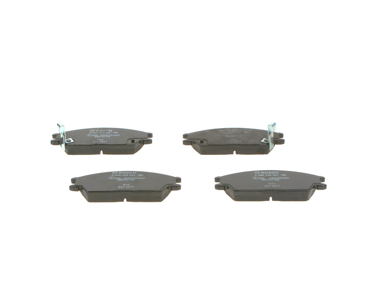 BOSCH 0 986 495 221 Bremsbelagsatz, Scheibenbremse