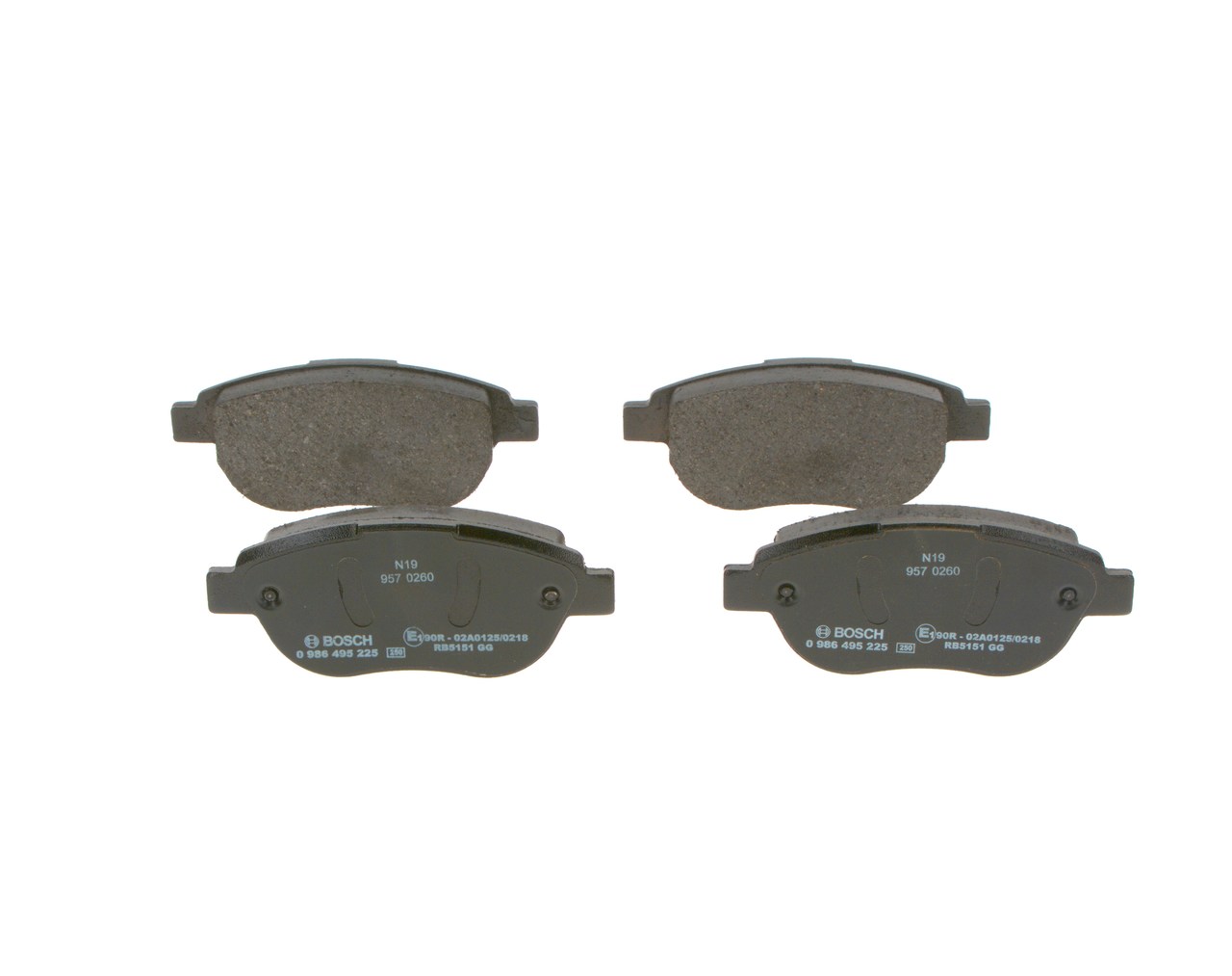 BOSCH 0 986 495 225 Bremsbelagsatz, Scheibenbremse