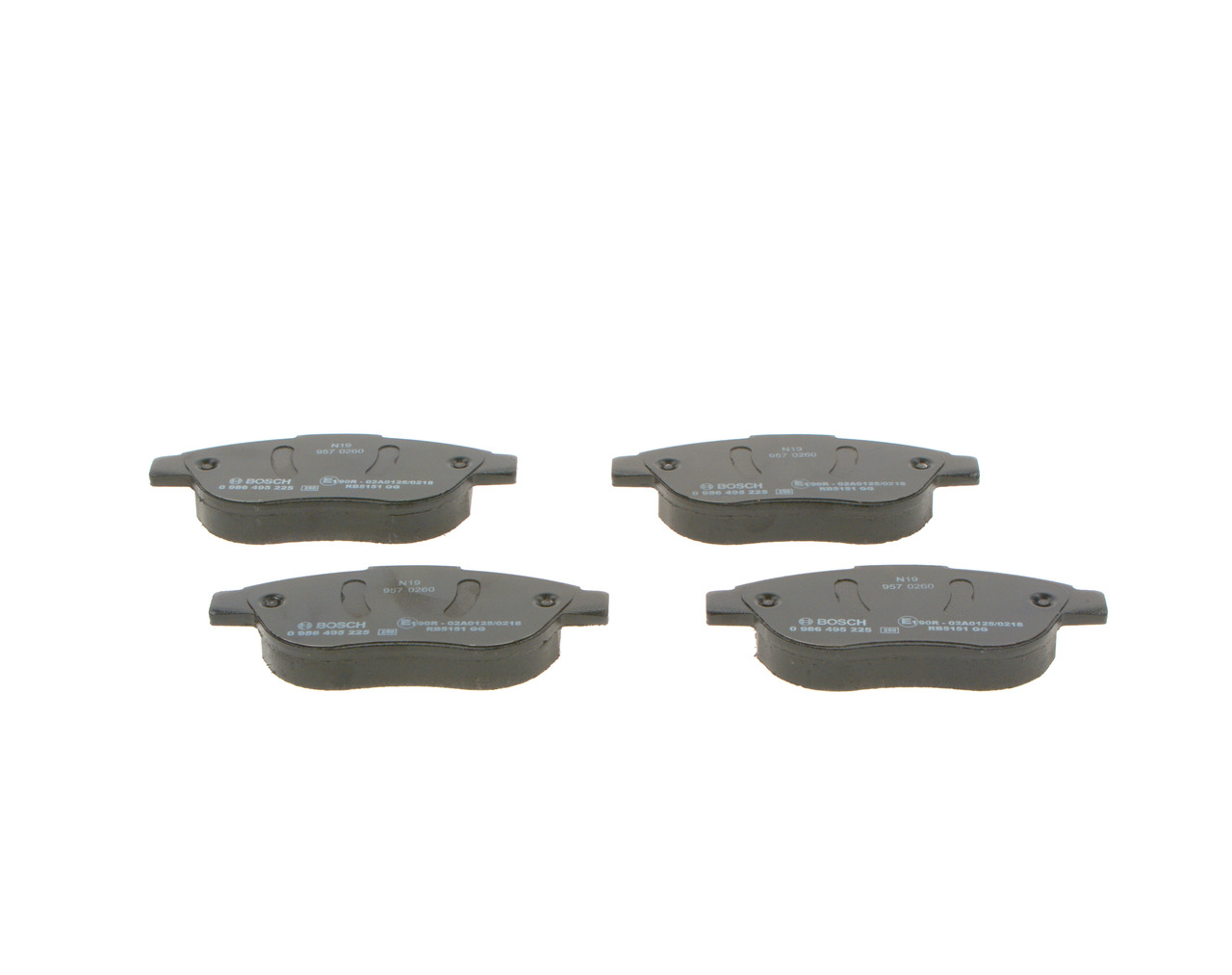 BOSCH 0 986 495 225 Bremsbelagsatz, Scheibenbremse