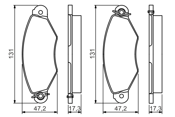 BOSCH 0 986 495 235 Kit pastiglie freno, Freno a disco-Kit pastiglie freno, Freno a disco-Ricambi Euro