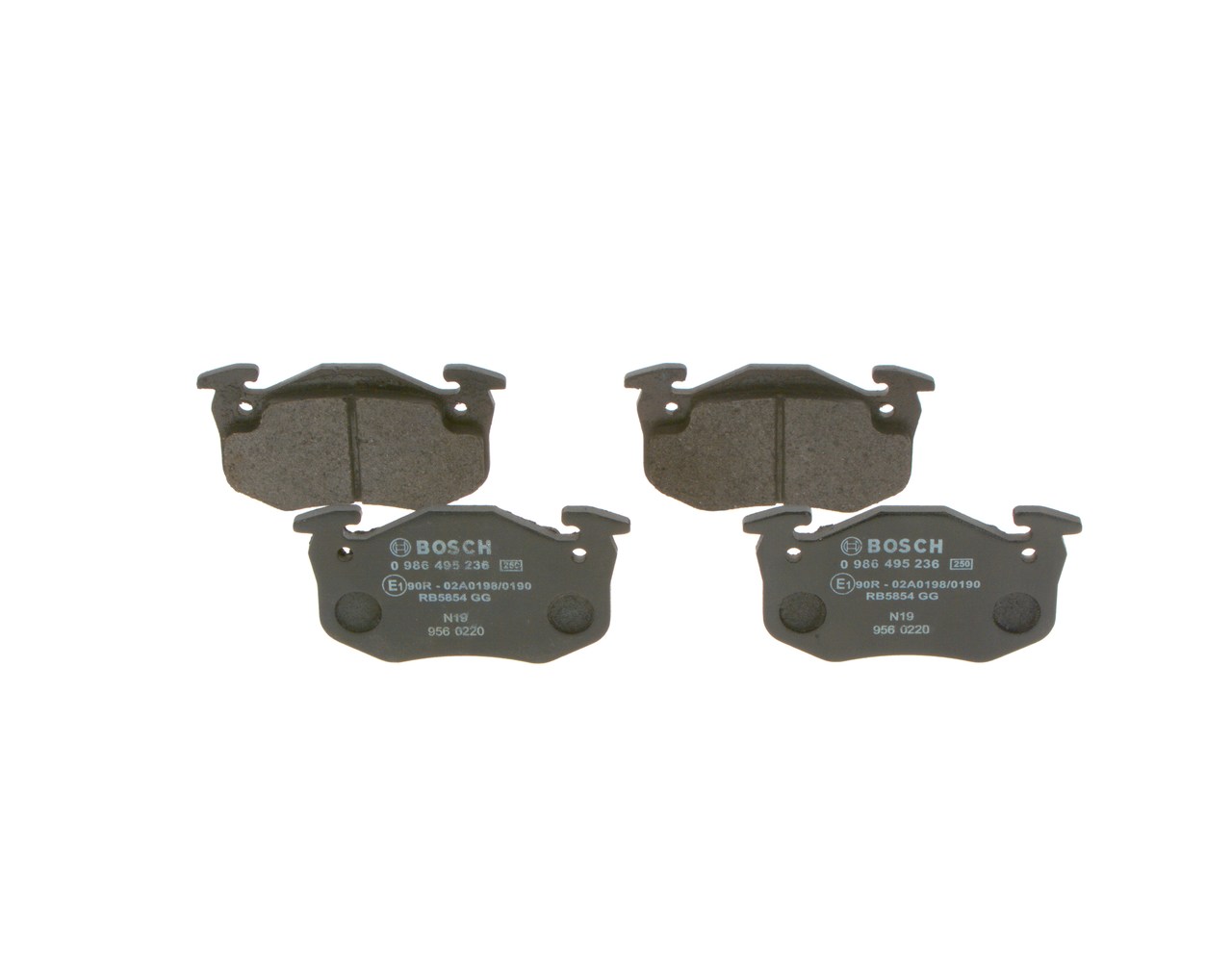 BOSCH 0 986 495 236 Bremsbelagsatz, Scheibenbremse
