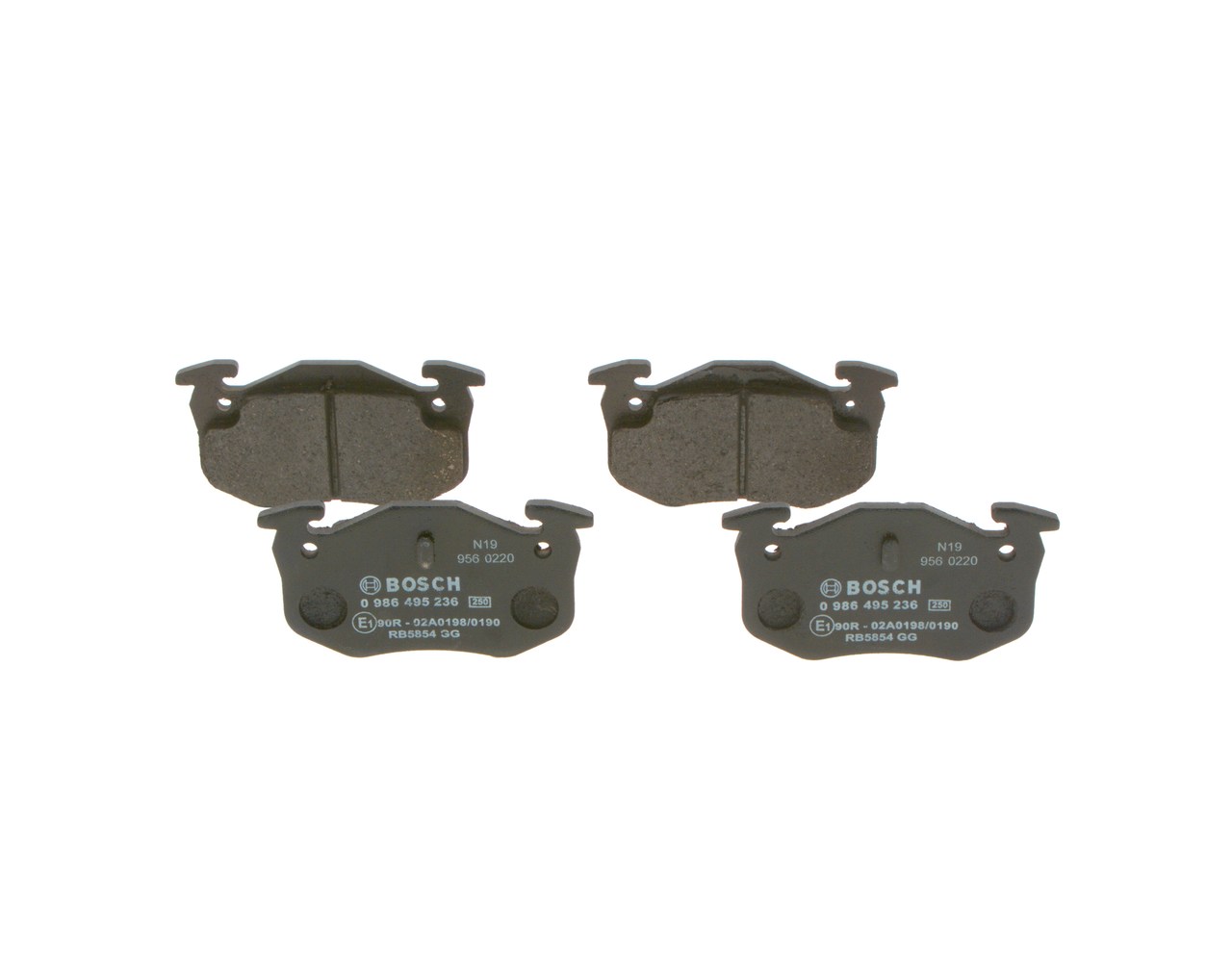BOSCH 0 986 495 236 Bremsbelagsatz, Scheibenbremse