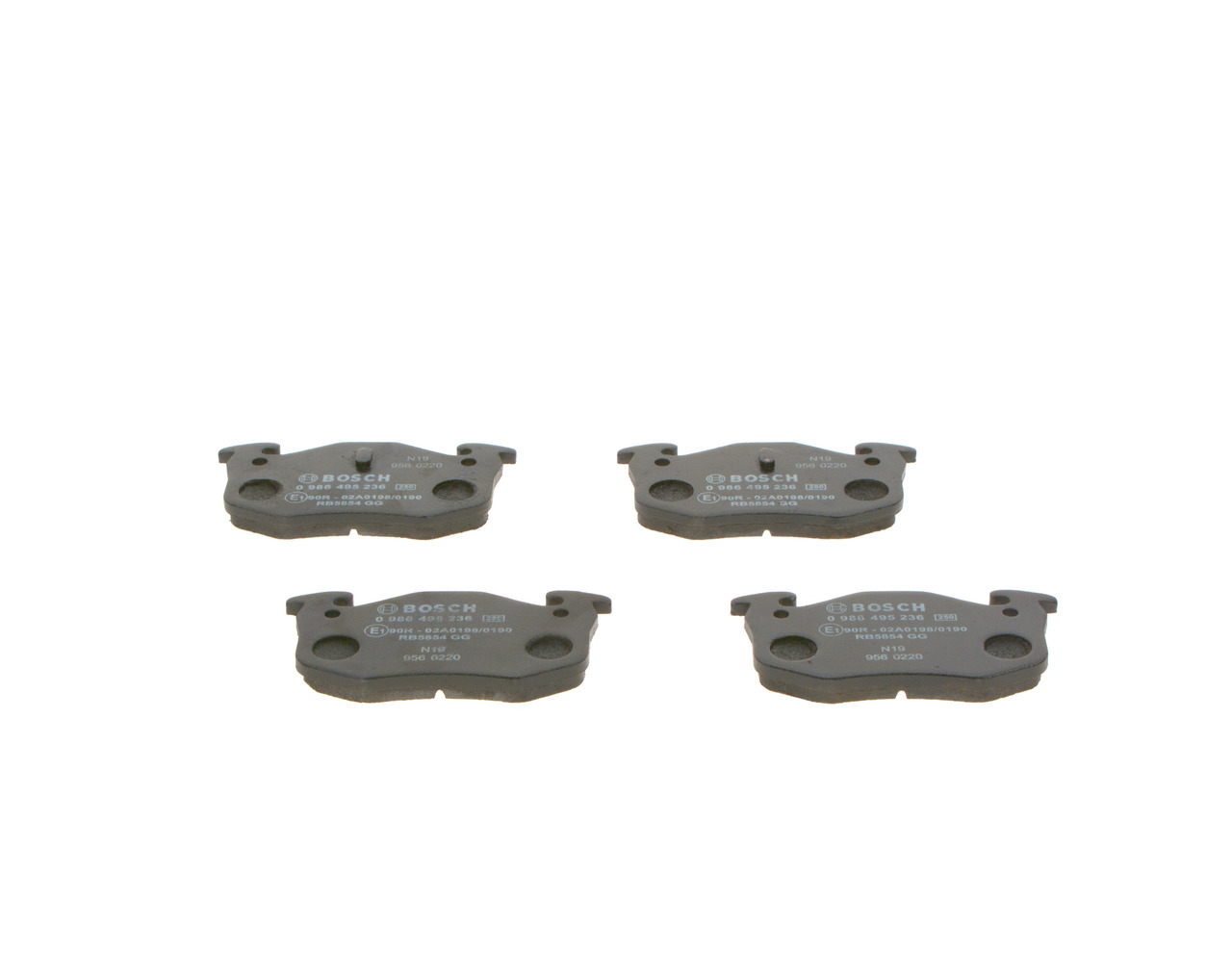 BOSCH 0 986 495 236 Bremsbelagsatz, Scheibenbremse