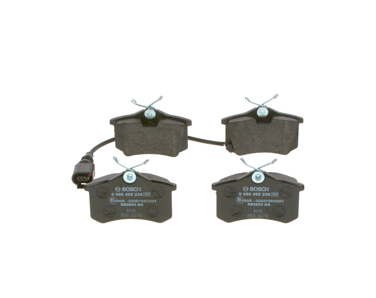 BOSCH 0 986 495 239 Bremsbelagsatz, Scheibenbremse