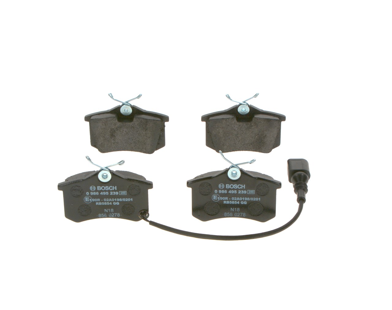 BOSCH 0 986 495 239 Bremsbelagsatz, Scheibenbremse
