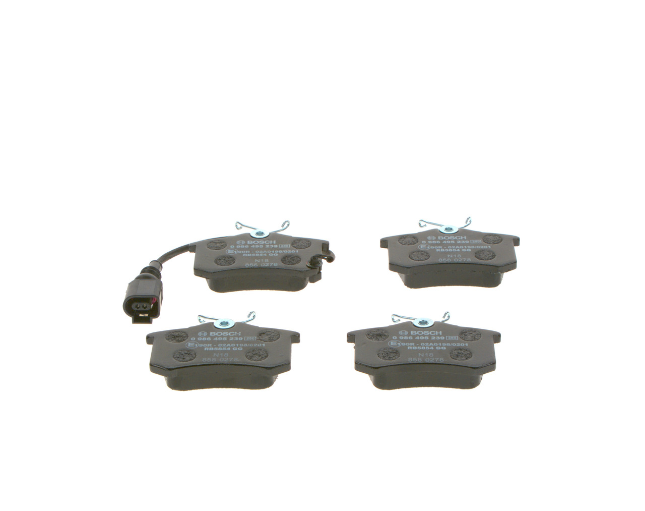 BOSCH 0 986 495 239 Bremsbelagsatz, Scheibenbremse