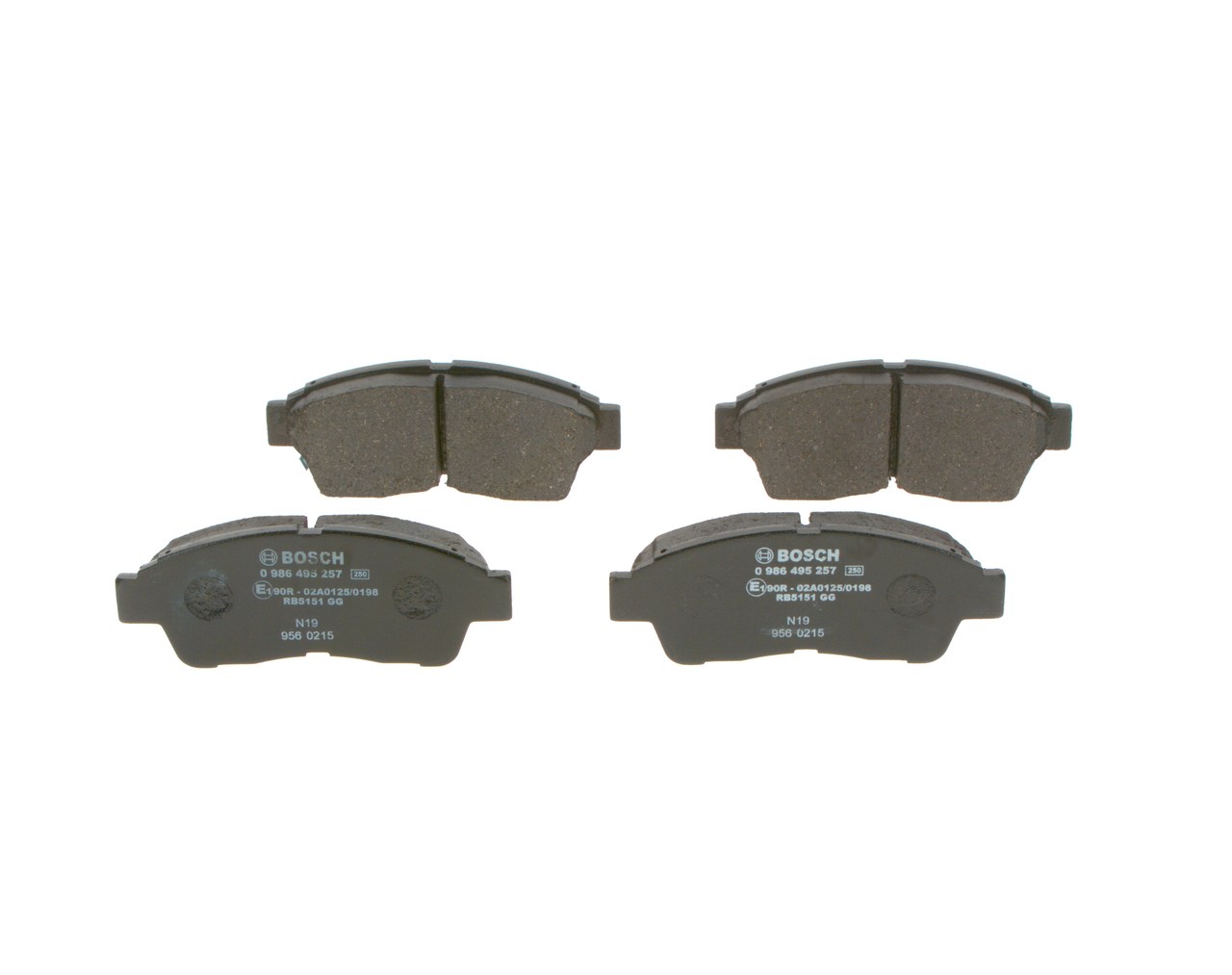 BOSCH 0 986 495 257 Bremsbelagsatz, Scheibenbremse