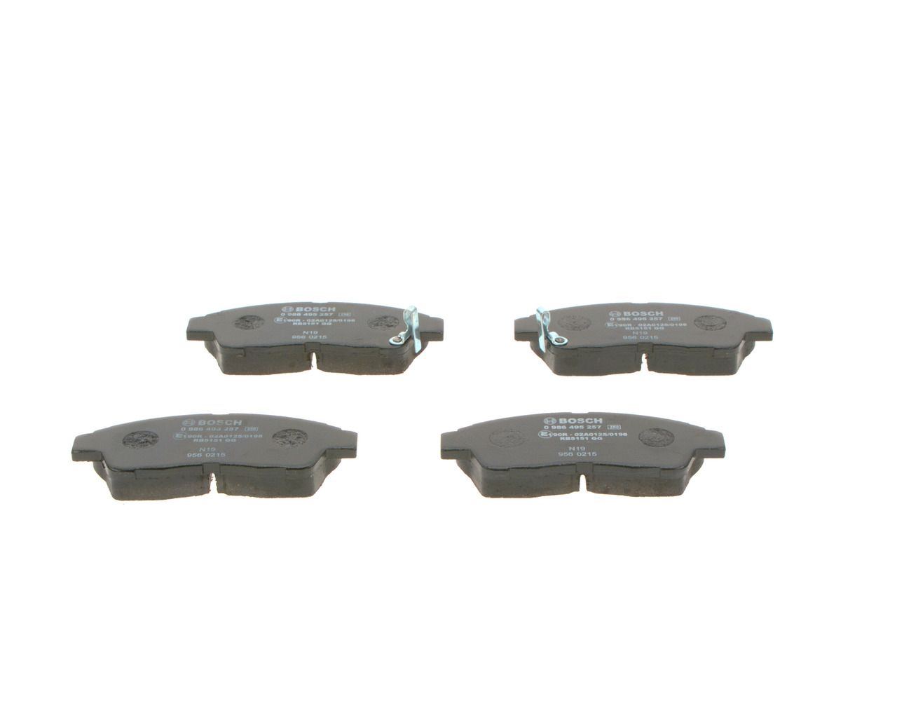 BOSCH 0 986 495 257 Bremsbelagsatz, Scheibenbremse