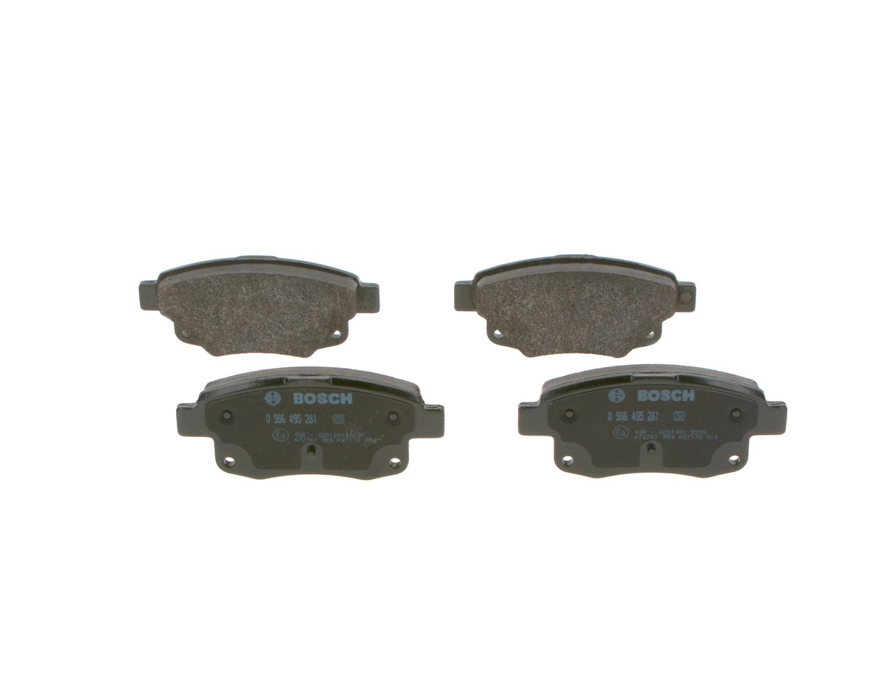 BOSCH 0 986 495 281 Bremsbelagsatz, Scheibenbremse
