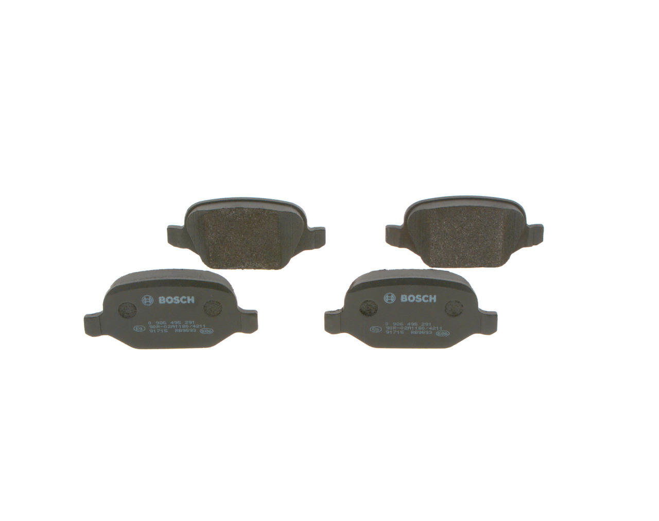 BOSCH 0 986 495 291 Bremsbelagsatz, Scheibenbremse