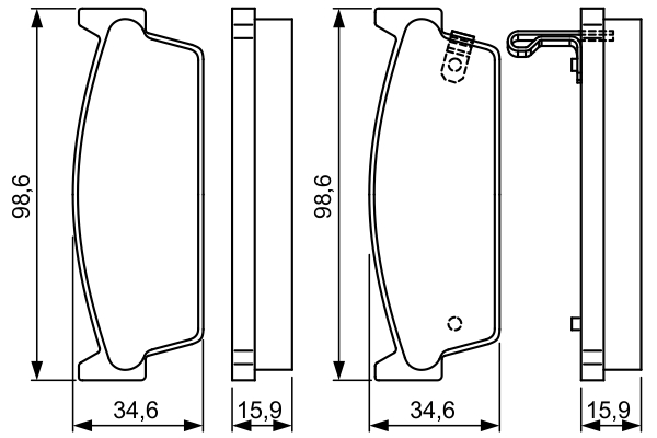 BOSCH 0 986 495 329 Bremsbelagsatz, Scheibenbremse