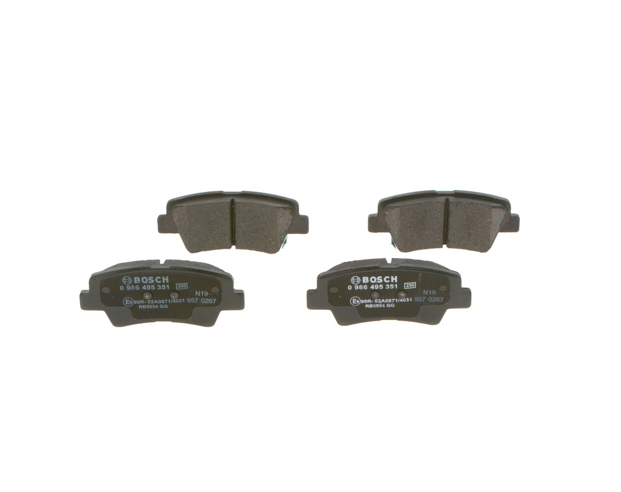 BOSCH 0 986 495 351 Bremsbelagsatz, Scheibenbremse