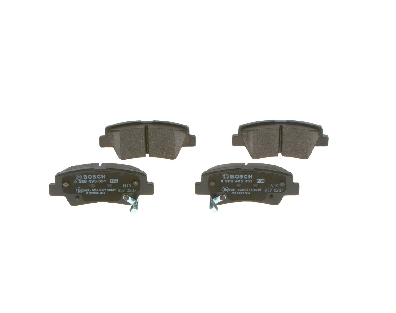 BOSCH 0 986 495 351 Bremsbelagsatz, Scheibenbremse